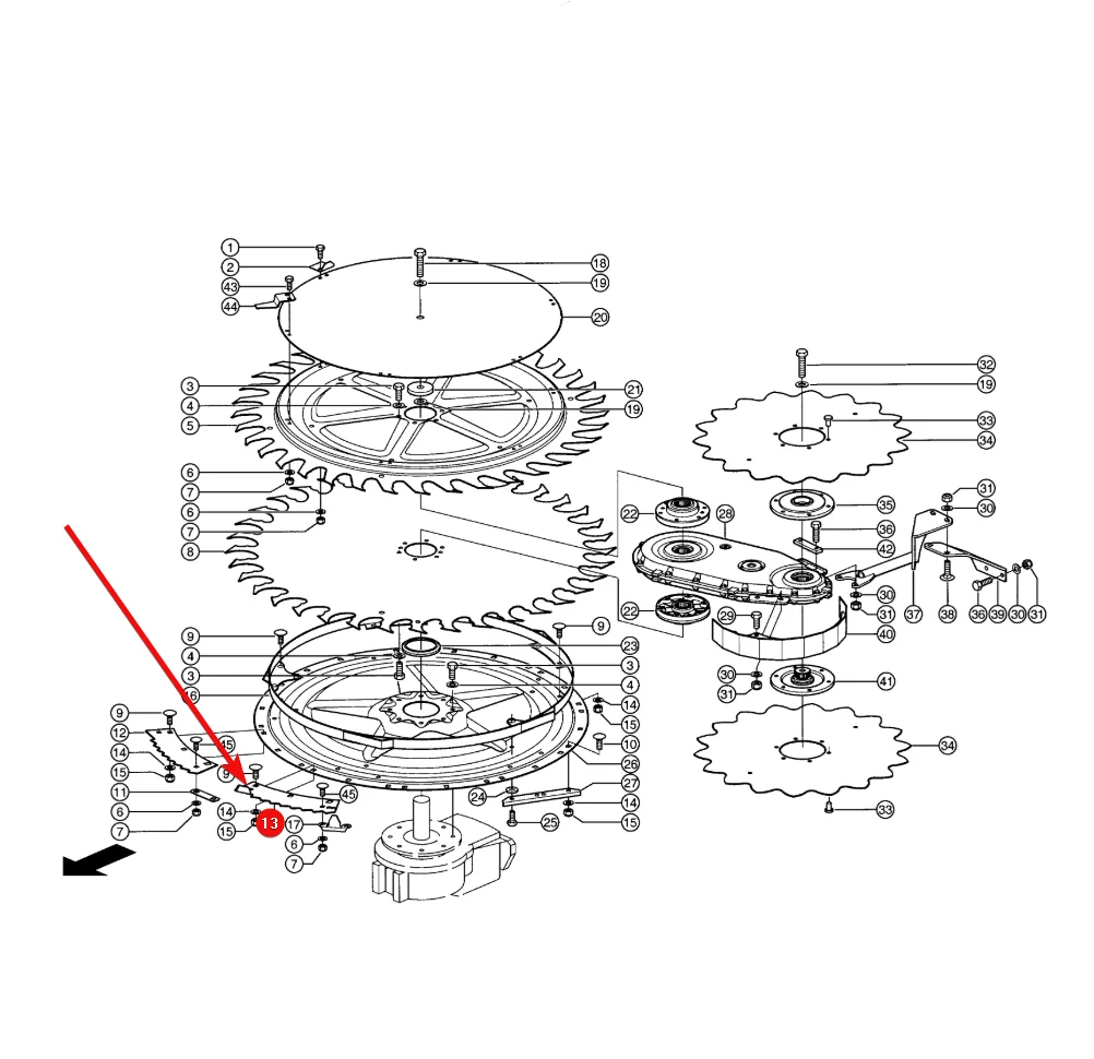 MWS Germany - 996312.01 - Rechtes Schneidmesser Claas