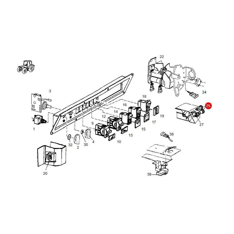 Pneutron - 11903004PN - Fendt G816860100201 Hubschalter