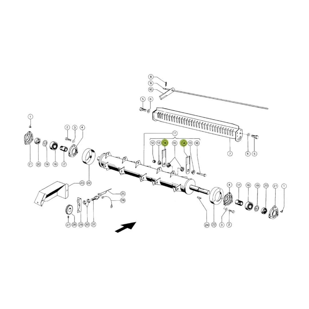 Radura - 060017-S - Rotationshäckselmesser 3mm Claas