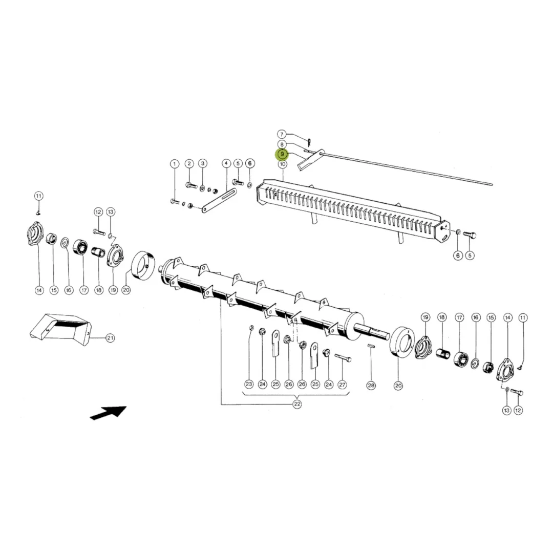 Radura - 060030-S - Gegenmesser Häcksler Claas