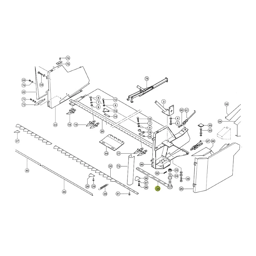 Rasspe - 666743.05 - Claas Messerbalkenkopf