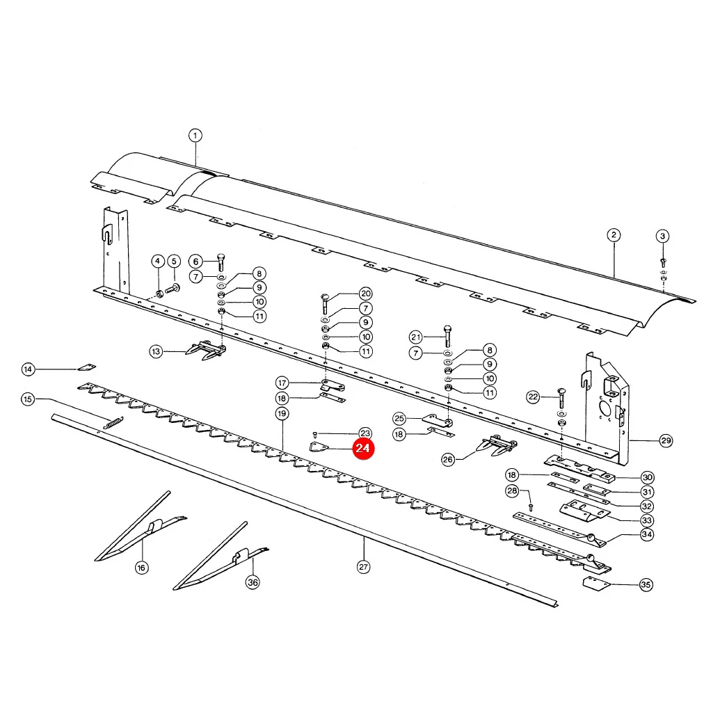 Rasspe - 676234-S - Top-Serrated-Messerabschnitt Claas