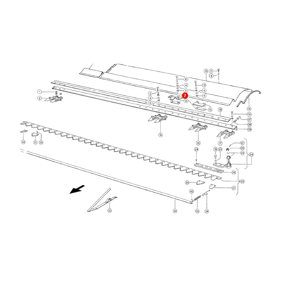 Rasspe - 767940.02 - Claas Schneidwerk-Druckplatte