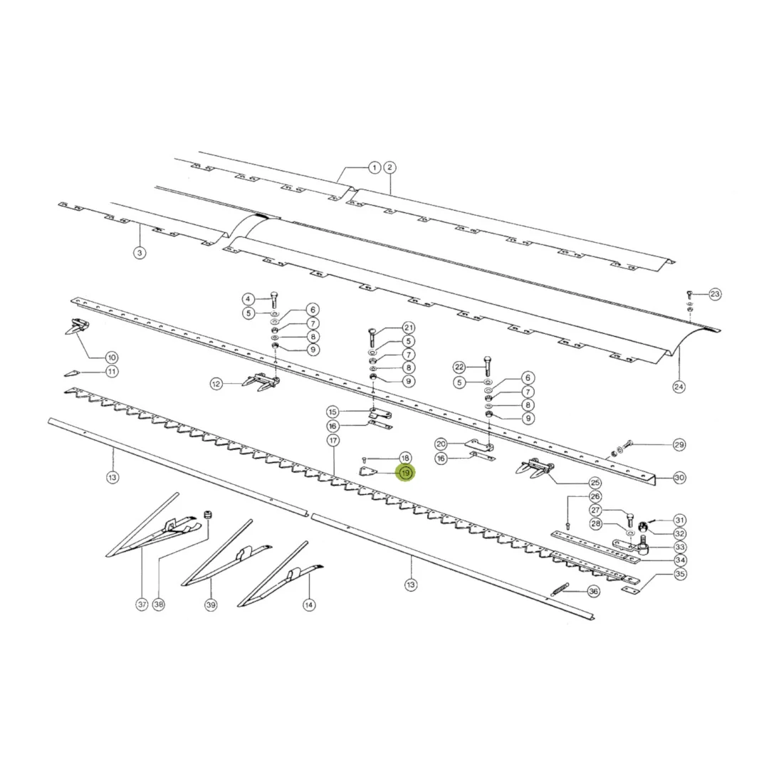 Rasspe - JA611203-S-25 - Messer Claas (25 Stk.)
