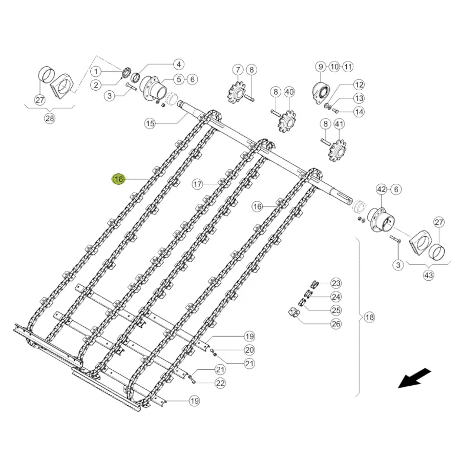 Rollon - 520902.01 - Claas Schrägförderkette