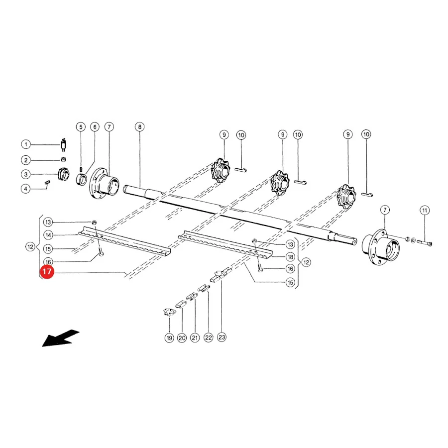 Rollon - 540033.41 - Claas 0005201950 Schrägförderkette