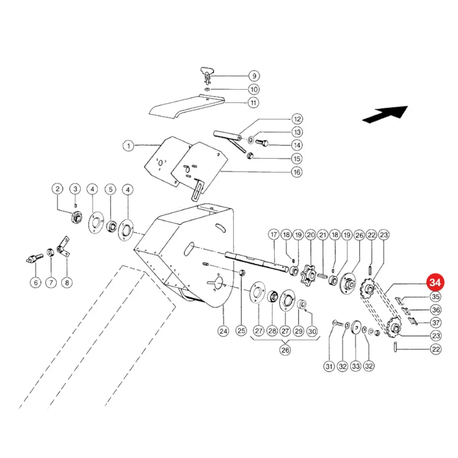 Rollon - 600981.41 - Elevator-Schlangenantriebskette Claas