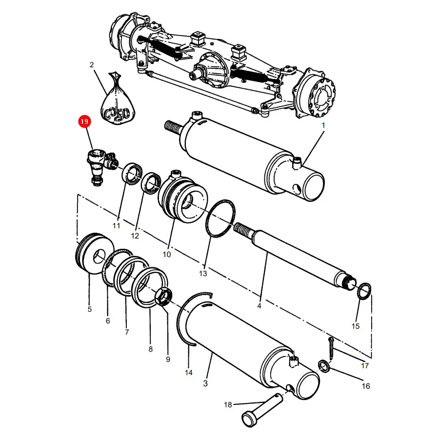 Rota - 497-19.0 - Massey Ferguson Kugelgelenk