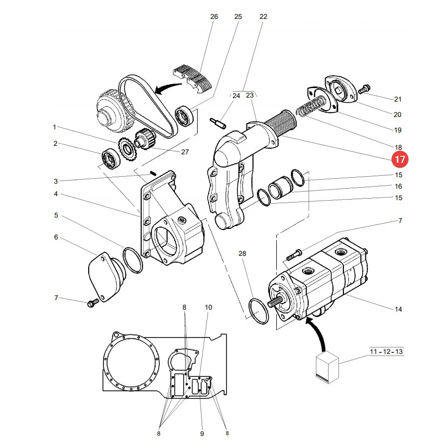 SF-Filter - HY90205 - Massey Ferguson Hydraulikölfilter 3800305M91