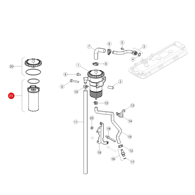 SF-Filter - SBL88070 - Kurbelgehäuseentlüftungsfilter Claas 0011620980