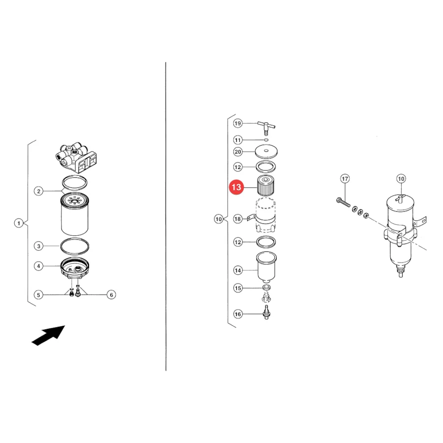 SF-Filter - SK3930R - Motor-Kraftstofffilter