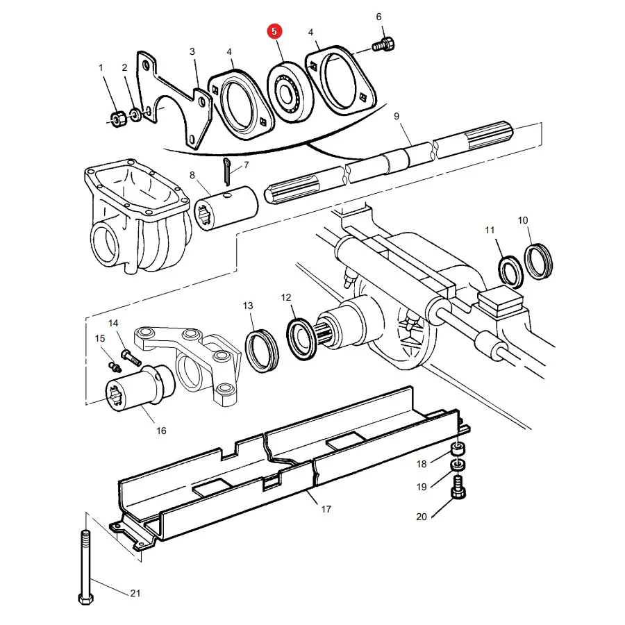 SKF - TVH/21153339 - Massey Ferguson Pendellager 207-2F