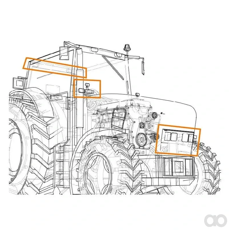 Sparex - S.119891 - LED-Arbeitsleuchte Fendt, Valtra 4000 Lumen