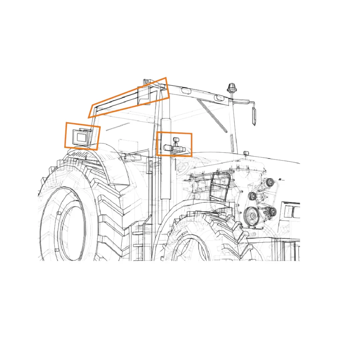 Sparex - S.151835 - LED-Arbeitsscheinwerfer Fendt Kotflügel, Dach 4000 Lumen