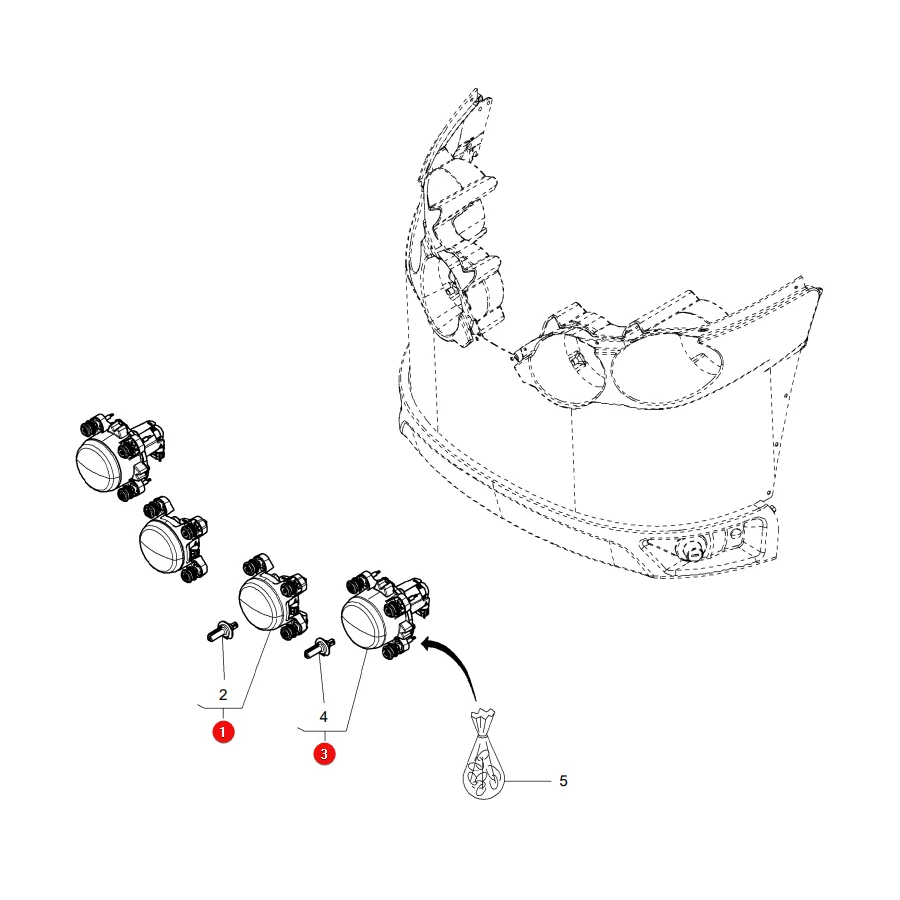 Sparex - S.163753 - LED-Frontscheinwerfer-Set Massey Ferguson