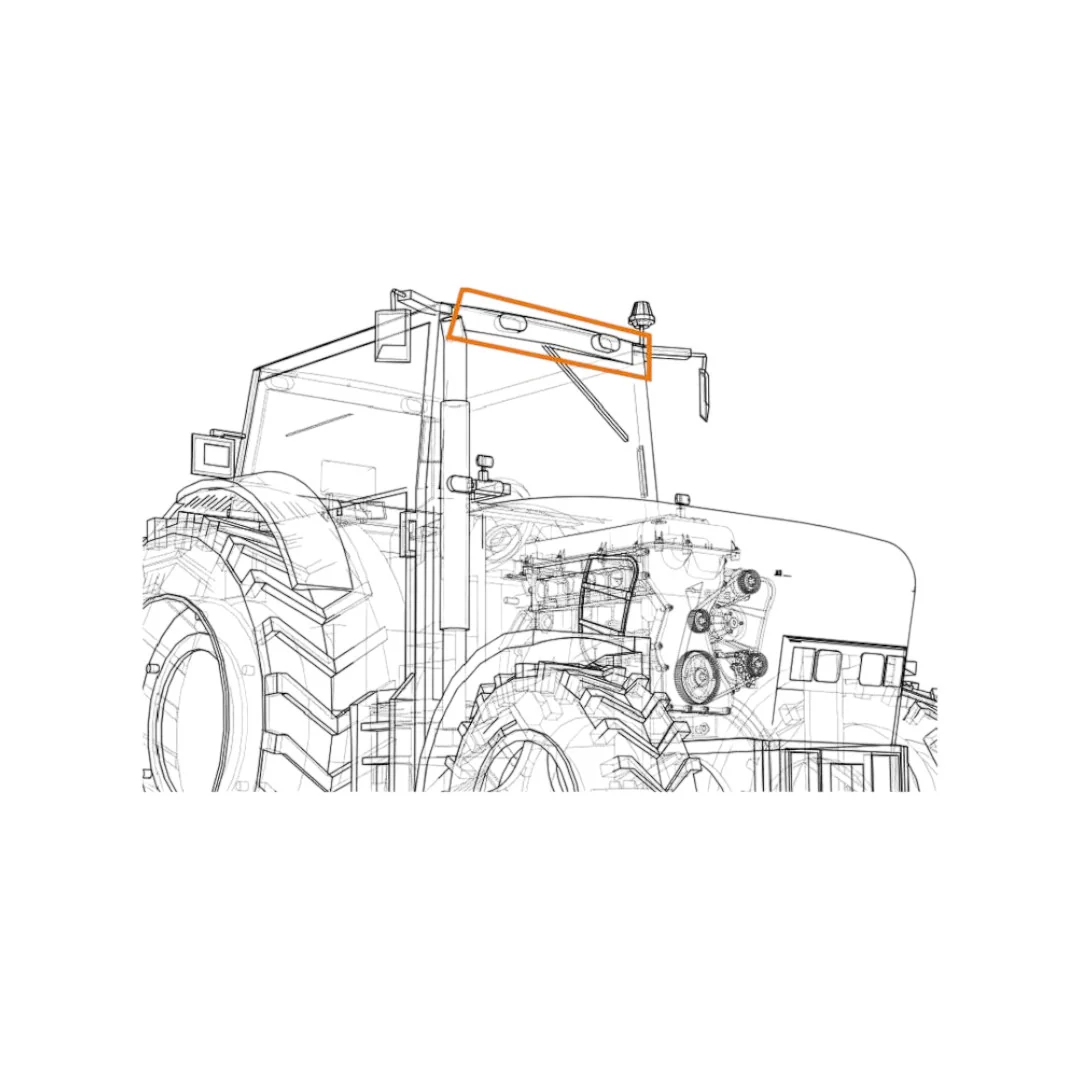 Sparex - S.163871 - LED-Arbeitsleuchte New Holland Frontdach 4500 Lumen