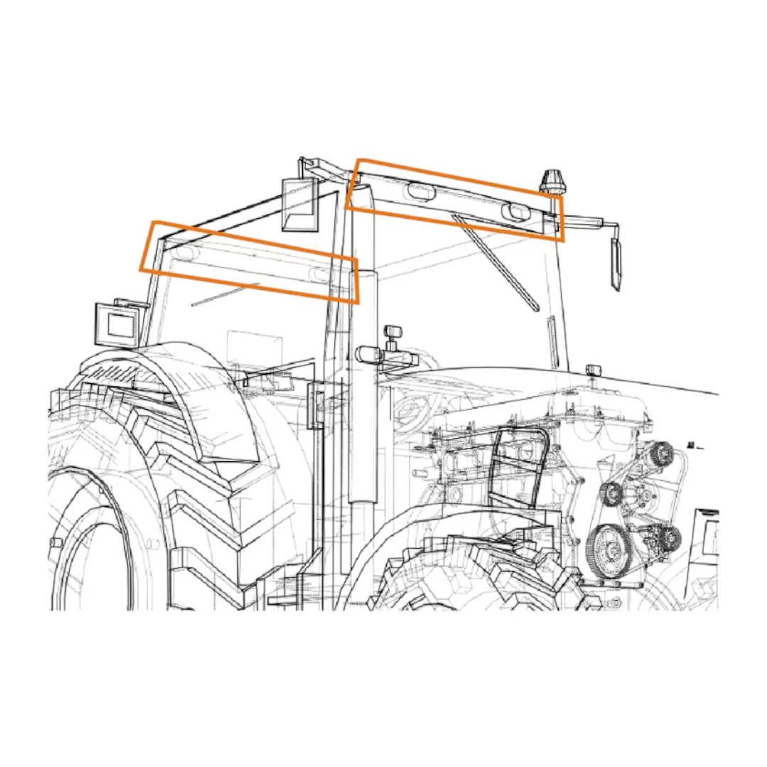 Sparex - s.163897 - LED-Arbeitsleuchte Fendt Heckdach 4950 Lumen