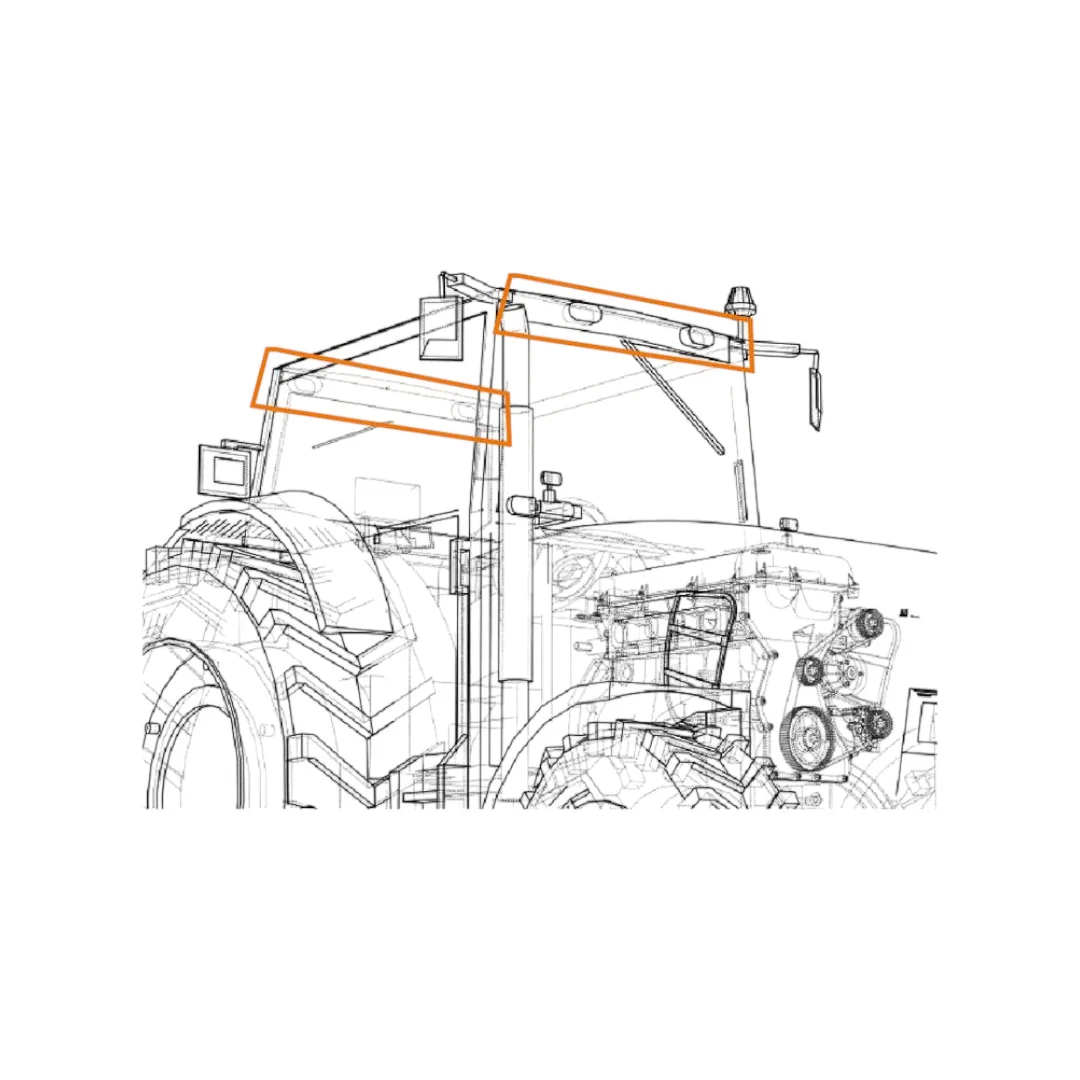 Sparex - S.163900 - LED-Arbeitsleuchte Fendt Heckdach 4200 Lumen