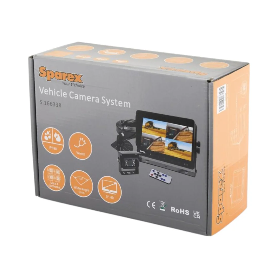 Sparex - S.166338 - Kamerasystem mit Monitor 9" 4QUAD