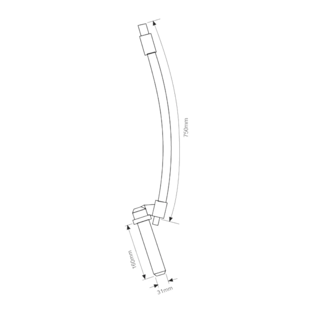 Sparex - S.30126 - gebogener Bolzen 31x150x750 mm