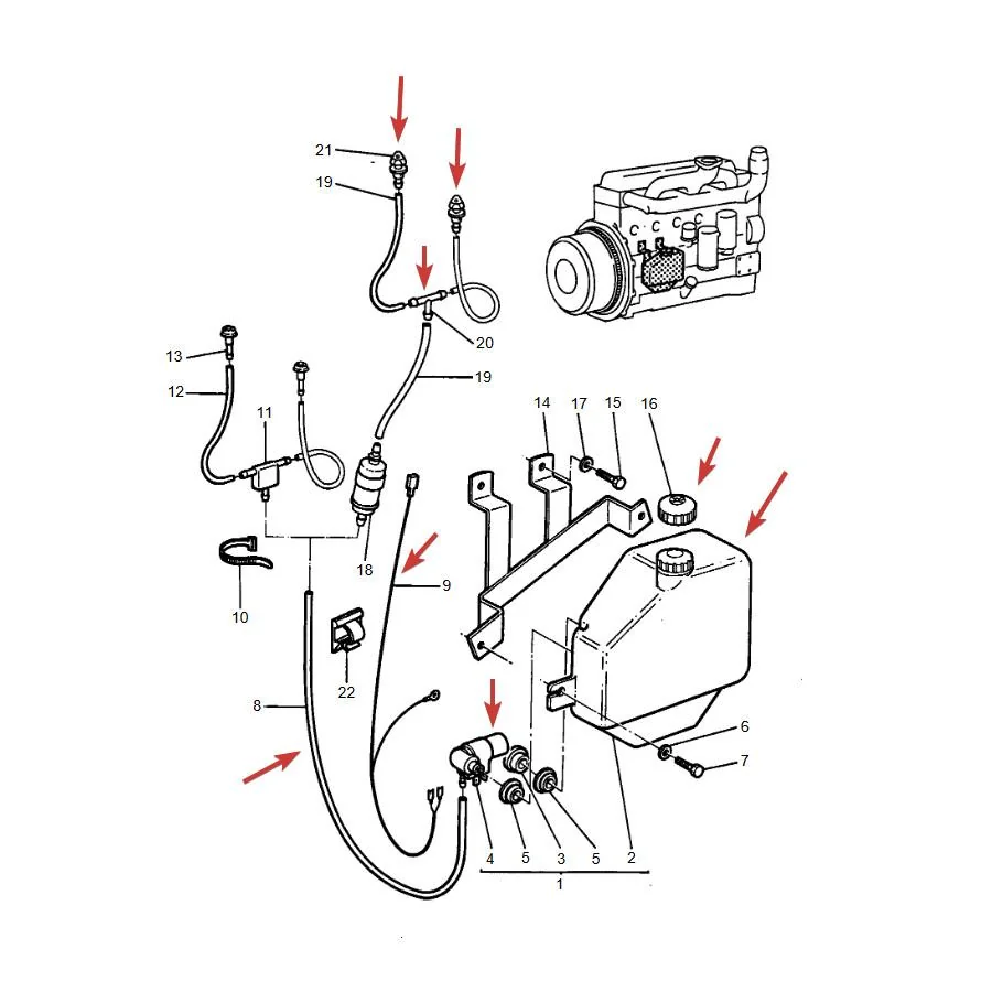 Sparex - S.4835 - Universeller Scheibenwaschwasserbehälter