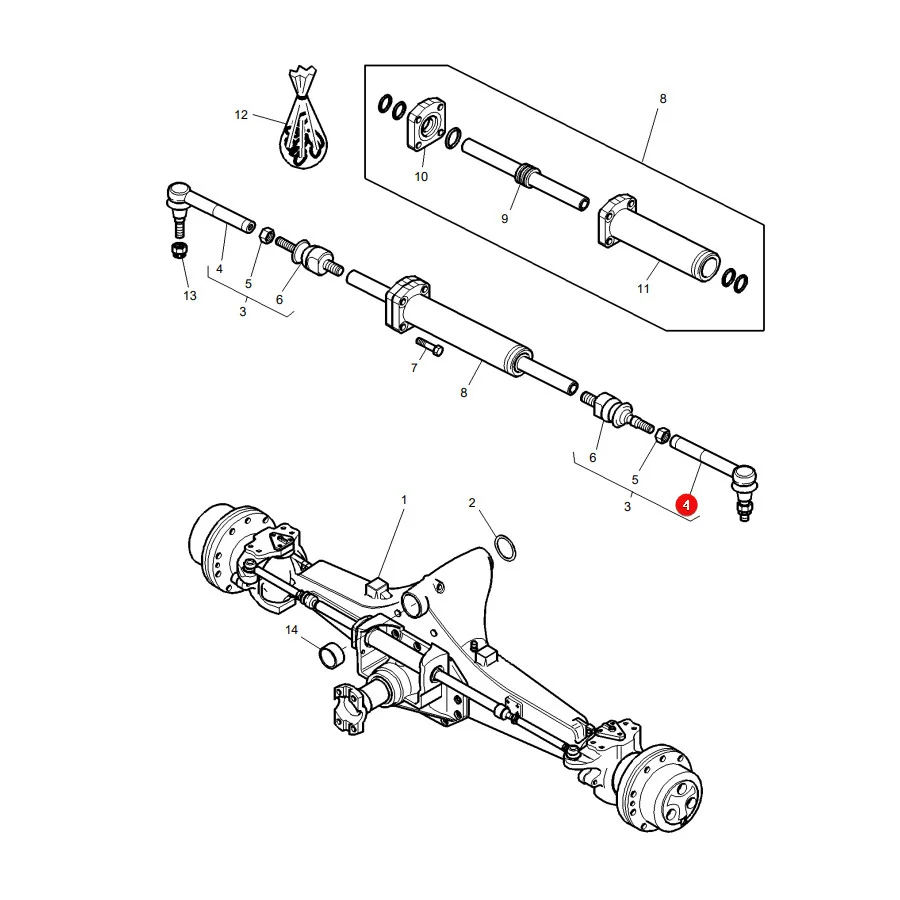 Sparex - S.70602 - Gelenkkopf Massey Ferguson