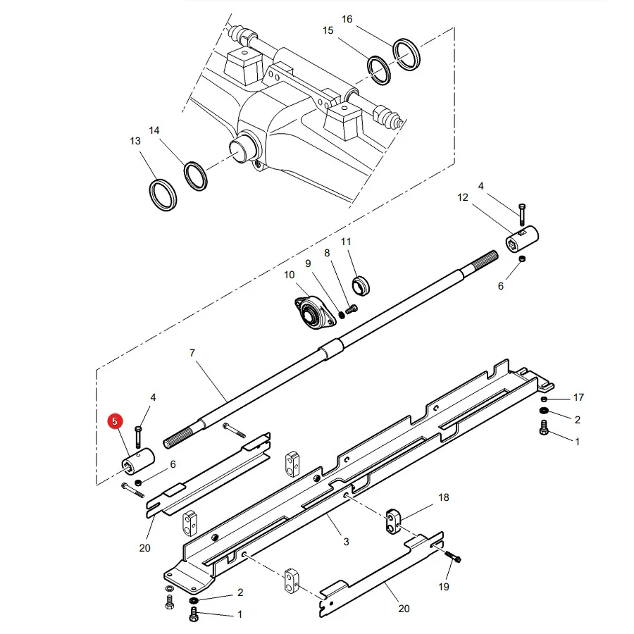 Sparex - S.74848 - Metall-Verbindungshülse Massey Ferguson