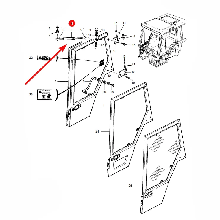 Stabilus - CA476285 - Gasfeder D255mm 300N Stabilus
