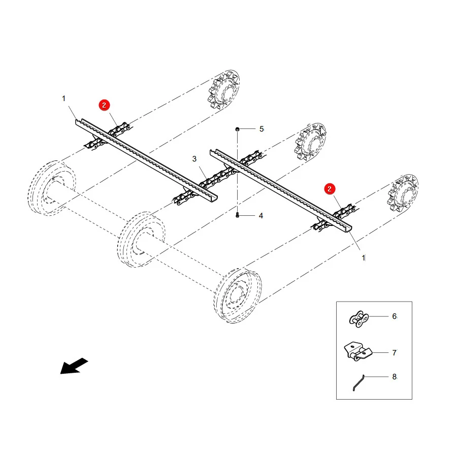 Tagex - TA344381274 - Massey Ferguson Schrägförderkette