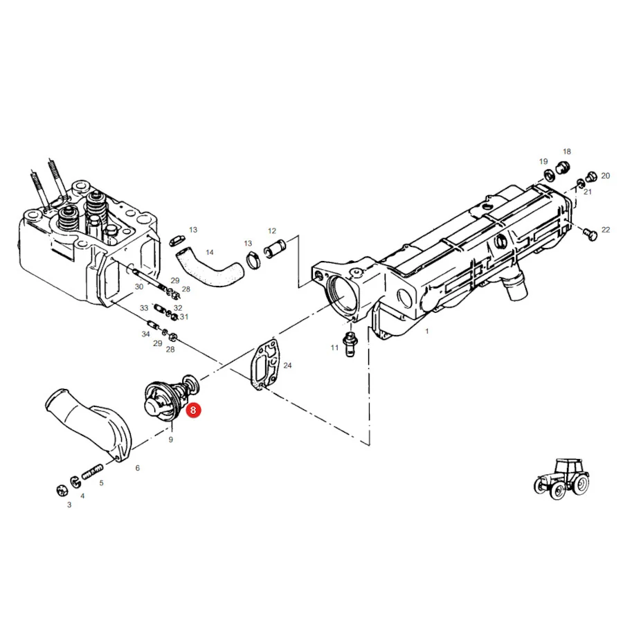 Thermotec - D2FE001TT - Fendt Wasserthermostat