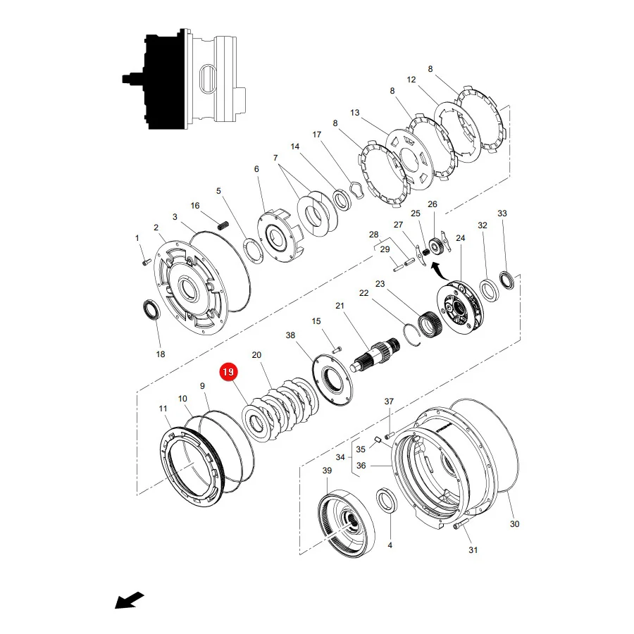 TVH - 30/317-190 - Massey Ferguson Getriebe-Reibscheibe