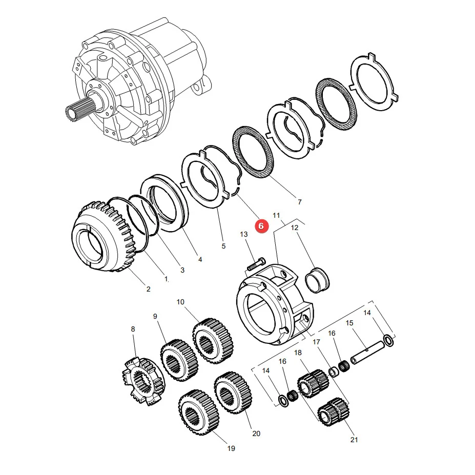 TVH - 30/321-1 - Wellfeder der Getriebescheibe Massey Ferguson