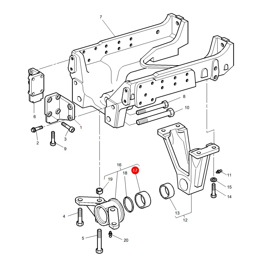 TVH - 30/486-58 - Metall-Vorderachsbuchse Massey Ferguson