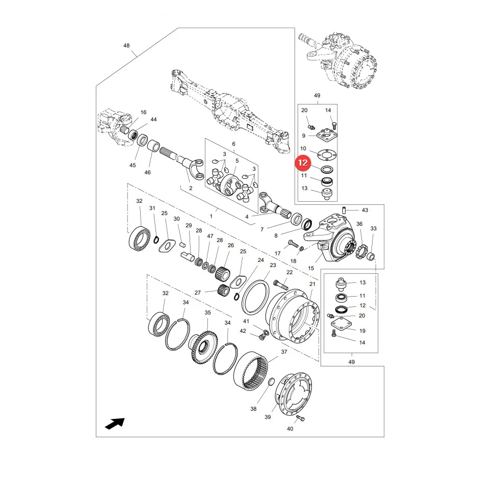 TVH - 30/6452-19 - Dichtring des Planetengetriebes Massey Ferguson