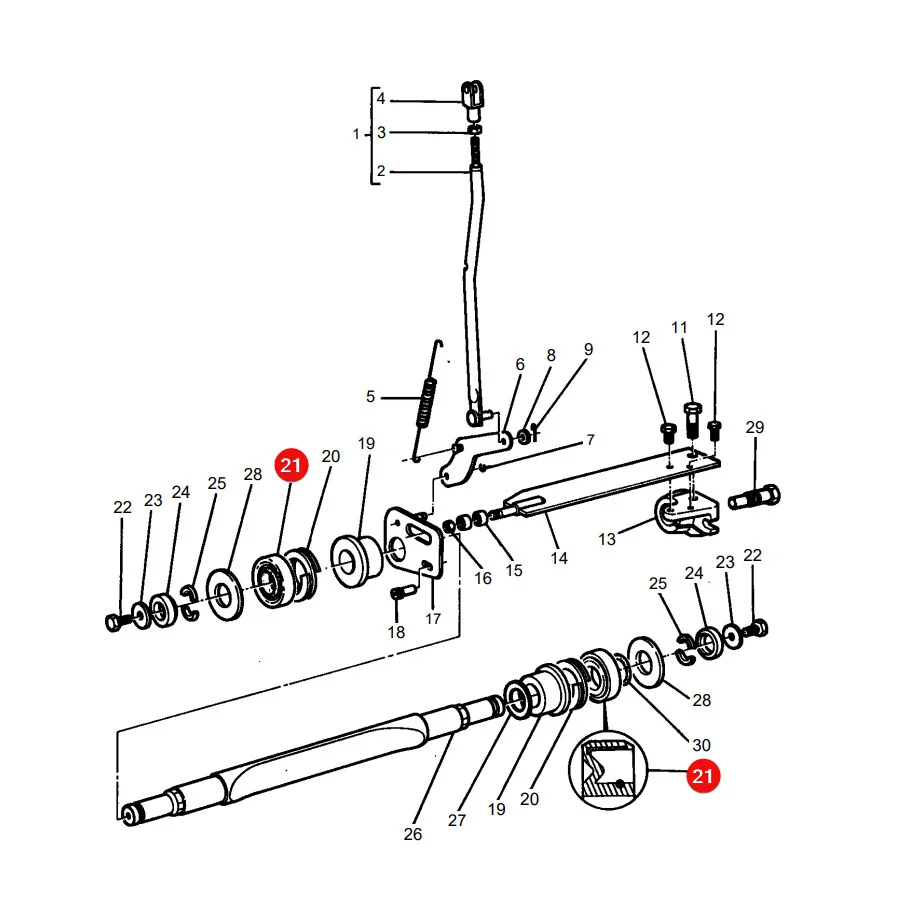 TVH - 30/6679-21 - Massey Ferguson Hebel-Simmerring