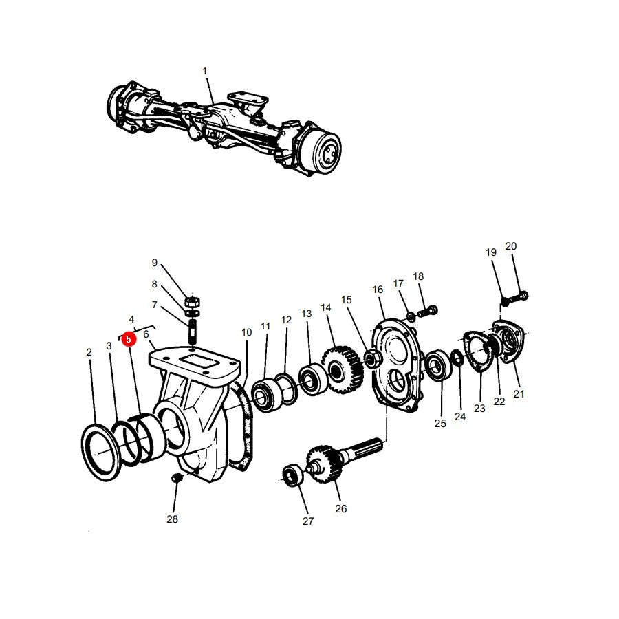 TVH - 486-48 - Massey Ferguson Vorderachswellenbuchse