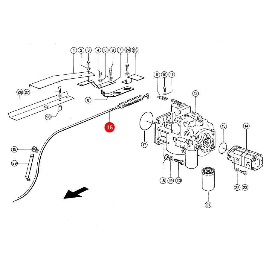 TVH - B102868 - Claas Hydrostatkabel