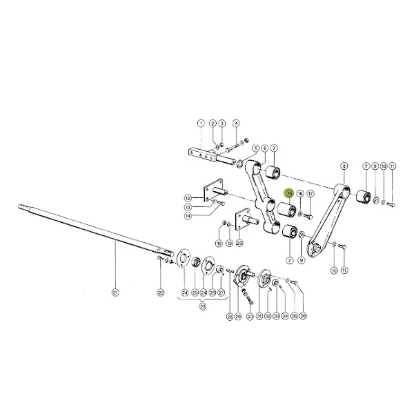 TVH - B111134 - Metall-Gummi-Buchse für Claas Drescharm 647431.0