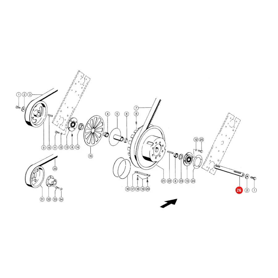 TVH - B124862 - Claas Variator-Rolle 629512.0