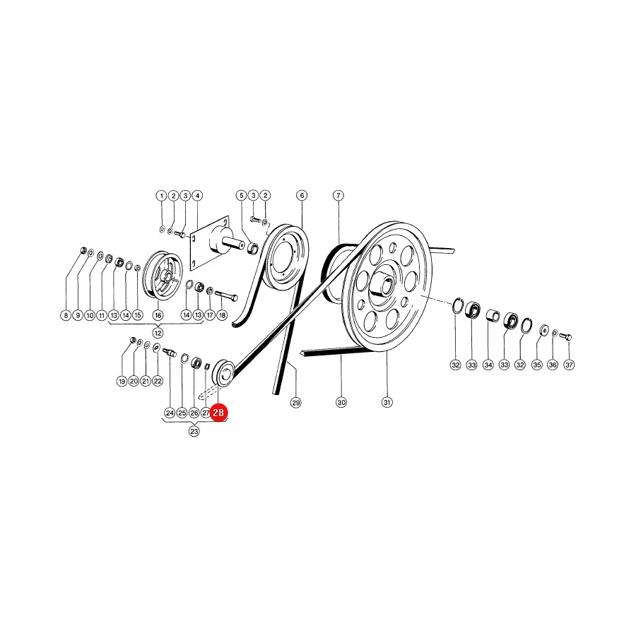 TVH - B125415 - Claas 773231.0 Spannrolle
