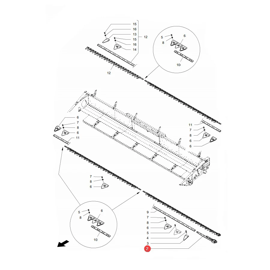 TVH - B126064 - Schneidwerksmesser Massey Ferguson