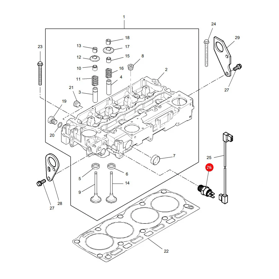 TVH - B74665 - Zylinderkopftemperatursensor Massey Ferguson