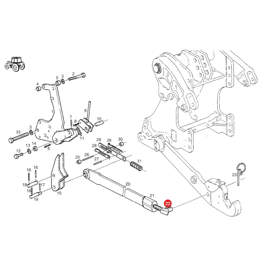 TVH - TVH/50534659 - Fendt unterer Stabilisator-Achsschenkelbolzen