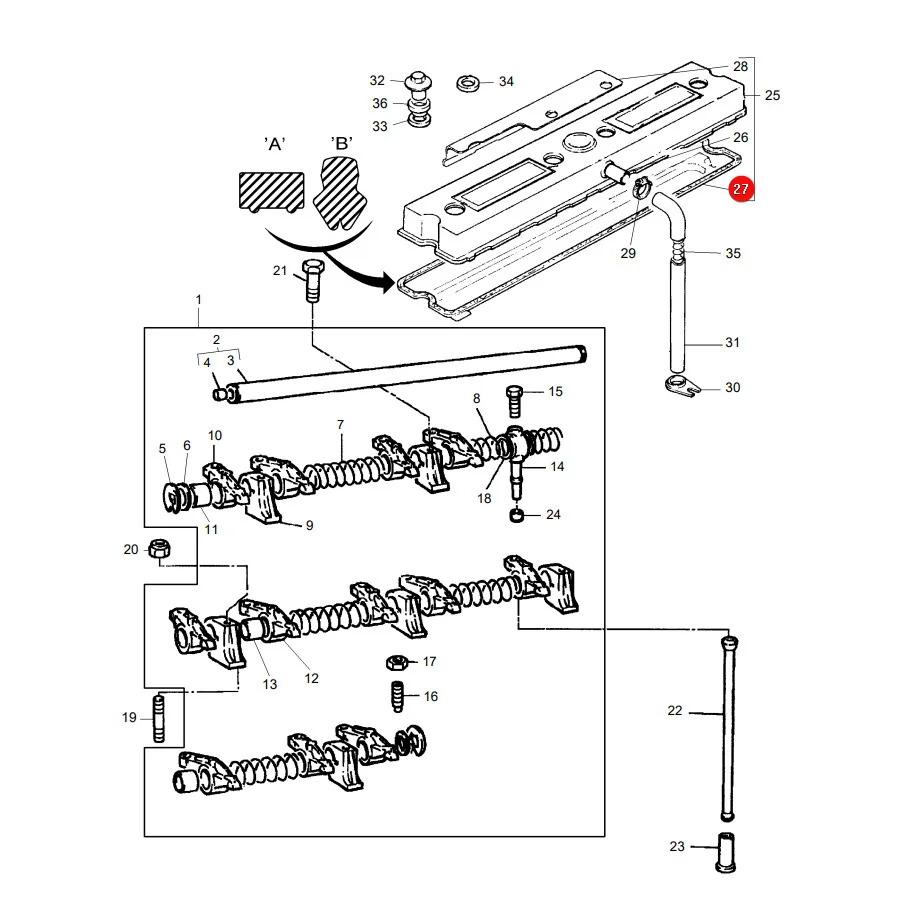 TVH - TVH/50538507 - Massey Ferguson Ventildeckeldichtung