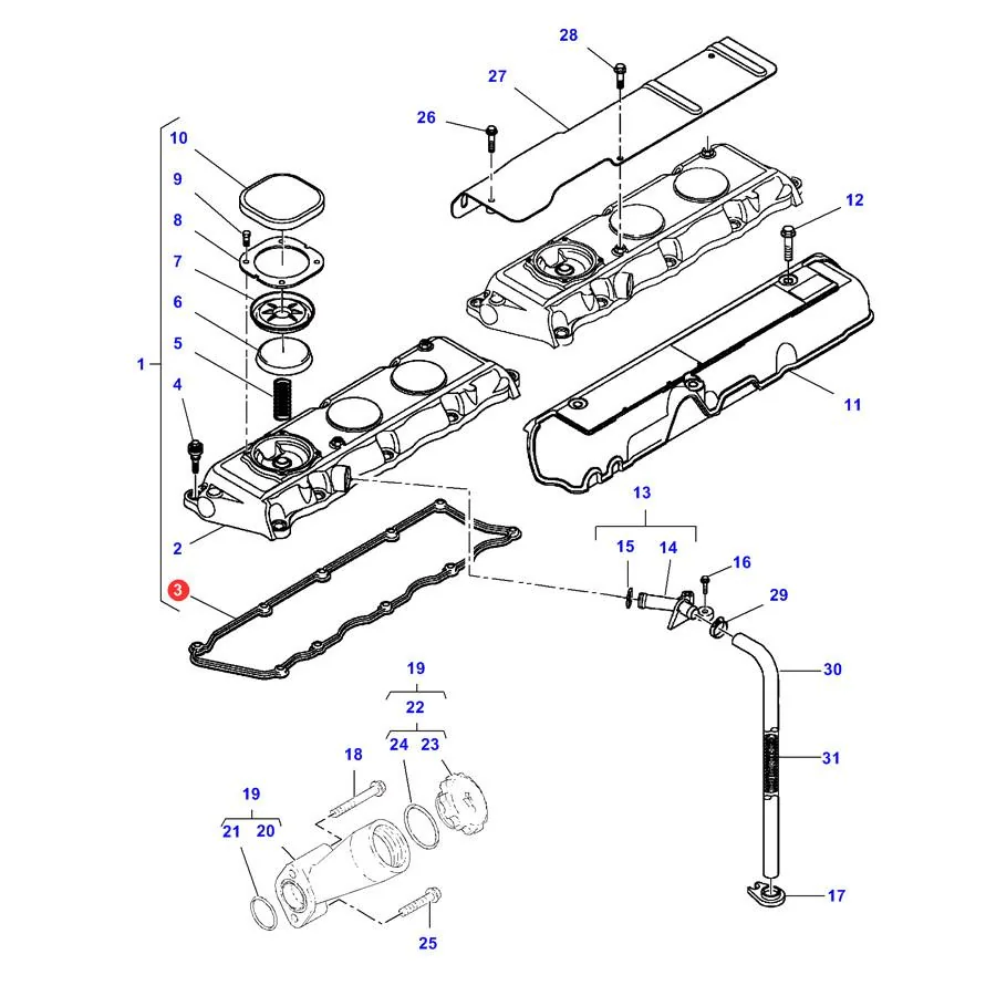 TVH - TVH/50652368 - Ventildeckeldichtung Massey Ferguson