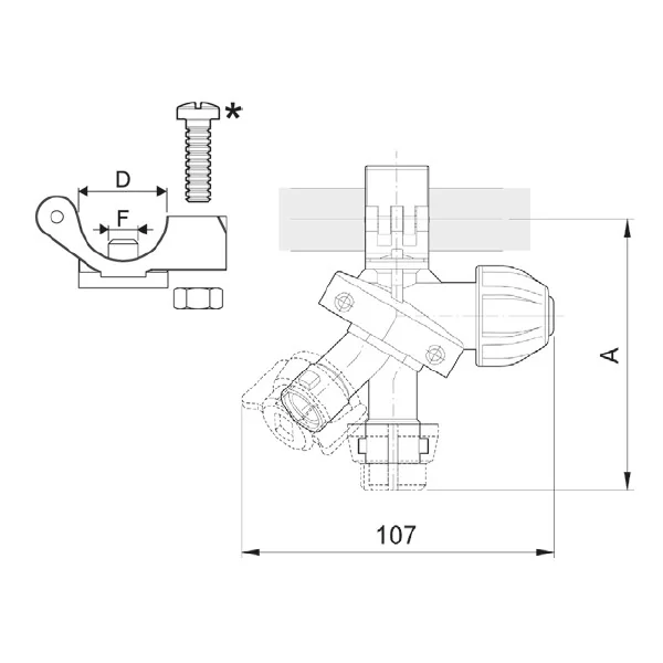 Unia - 00078 - 0829000000081  3-Positionen-Gelenksprühkopf 1/2"