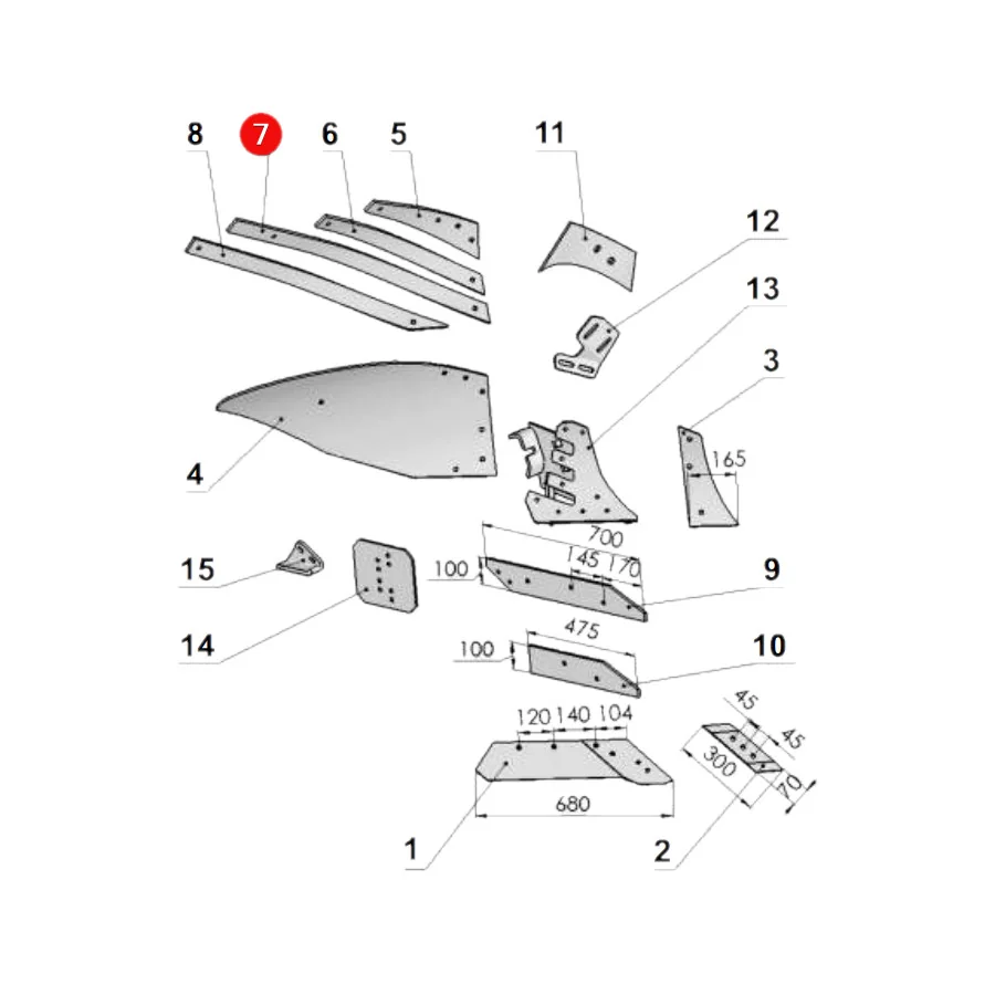 Unia - 1067/96-003/0 - Linkes Streichblech "C" XXL