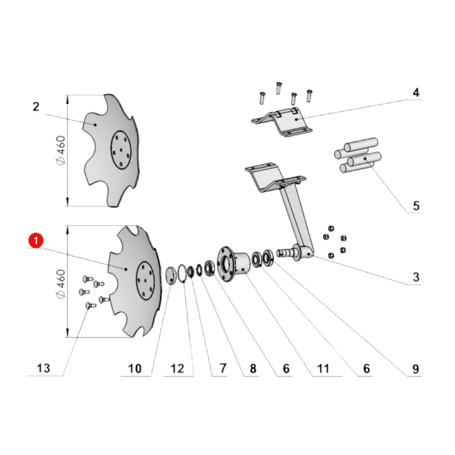 Unia - 2411/26-001/0 - -Zahnschnittplatte 460