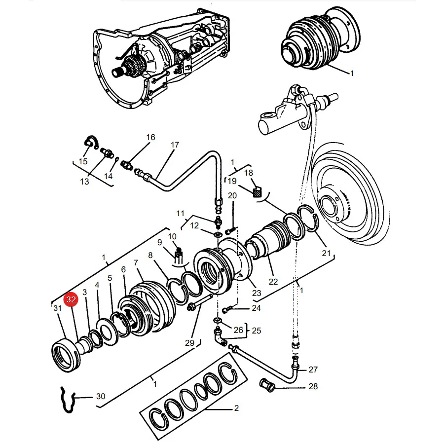 Valeo - 30/231-64 - Drucklager Massey Ferguson