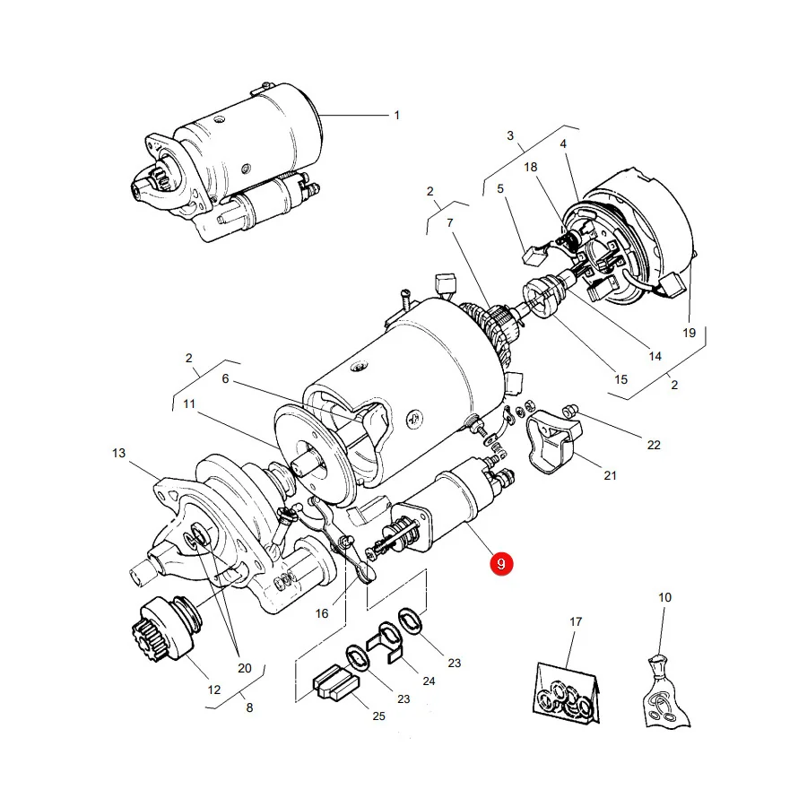 Vapormatic - VPF2207 - Anlasserspule Massey Ferguson 3904281M2